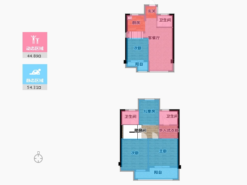 福建省-福州市-莆田保利云上-94.96-户型库-动静分区