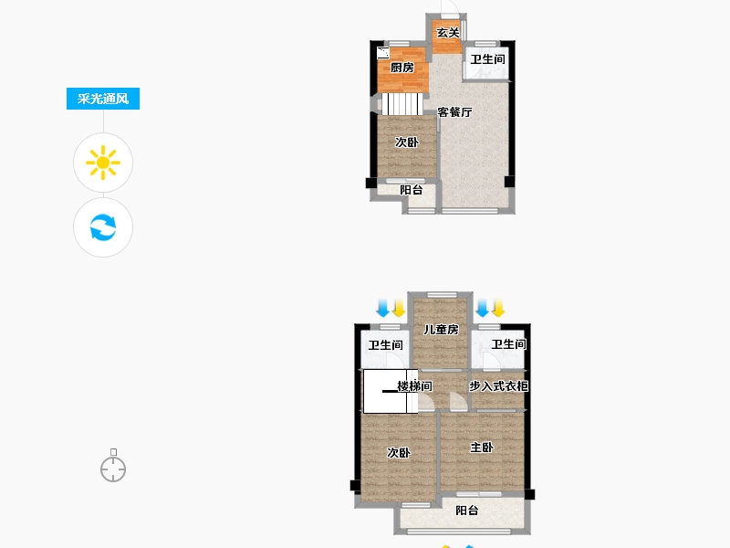 福建省-福州市-莆田保利云上-94.96-户型库-采光通风