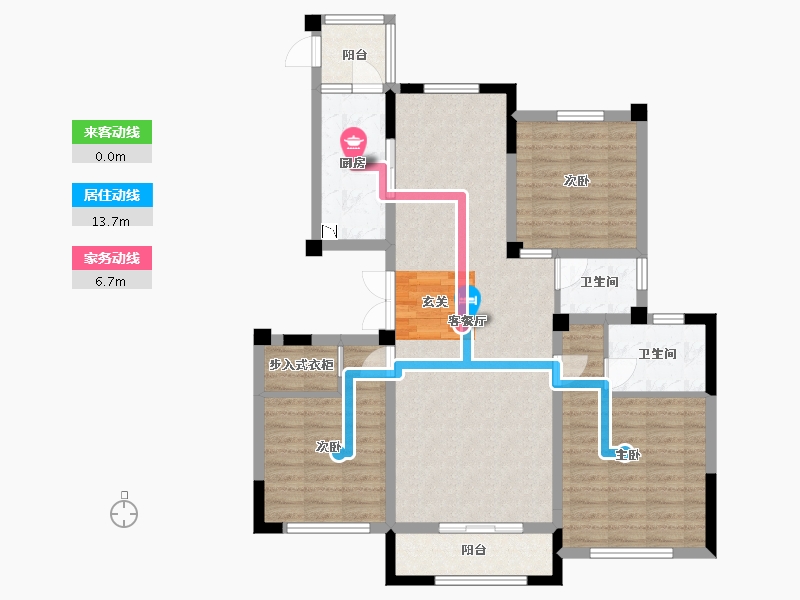 江苏省-南京市-海尔产城创双湖壹号公馆-100.06-户型库-动静线