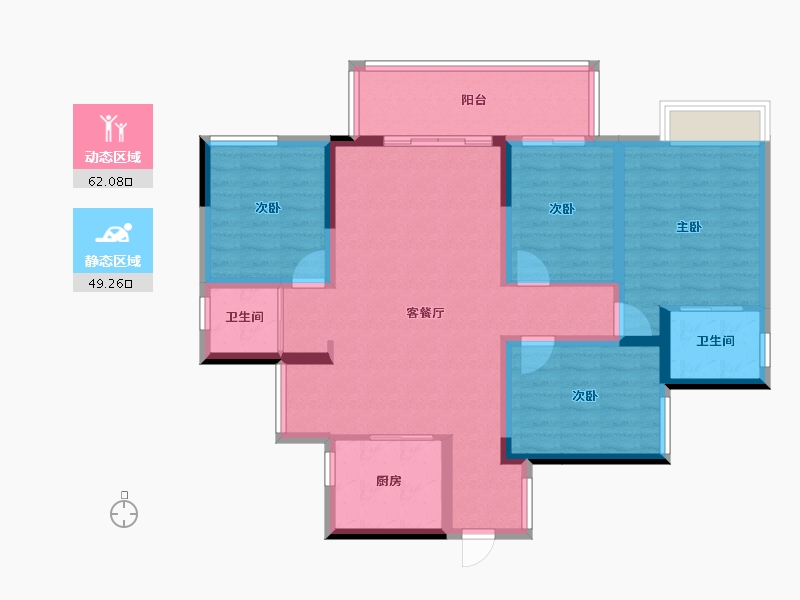 四川省-乐山市-马边广场-99.25-户型库-动静分区