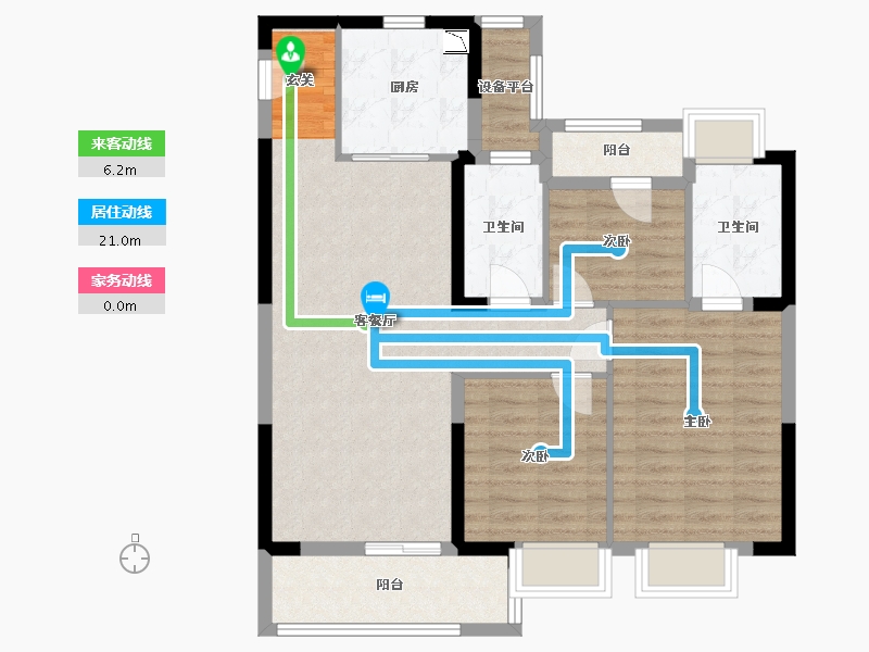 贵州省-黔东南苗族侗族自治州-阳光城檀境-90.25-户型库-动静线