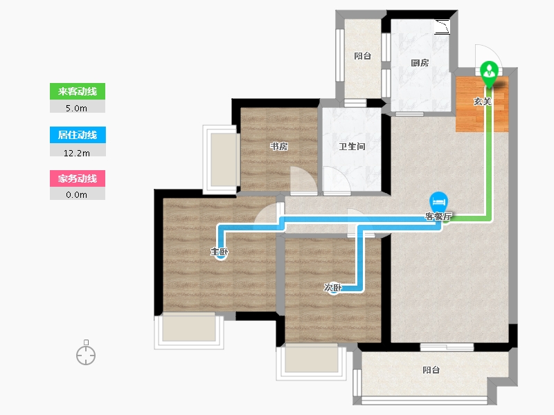 广东省-广州市-广州融创文旅城-69.80-户型库-动静线