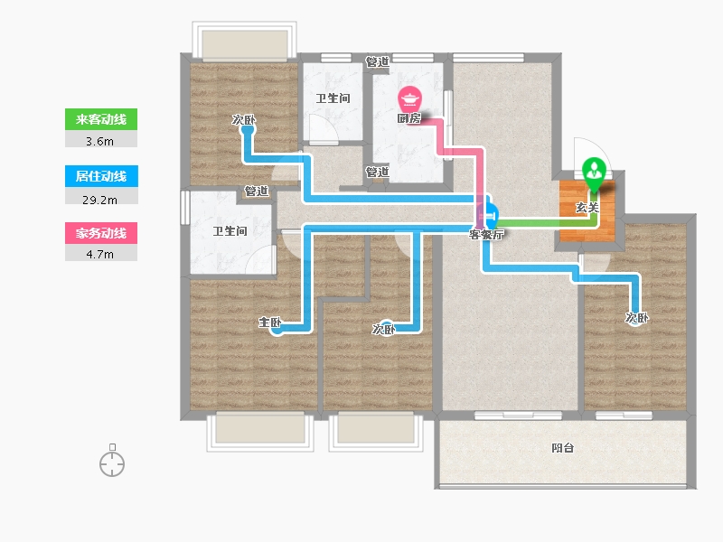 江苏省-南京市-鱼嘴润府-114.00-户型库-动静线