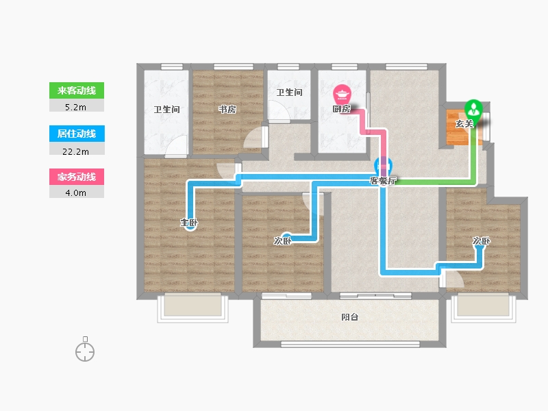 江苏省-南京市-高淳孔雀城湖畔澜庭-106.99-户型库-动静线