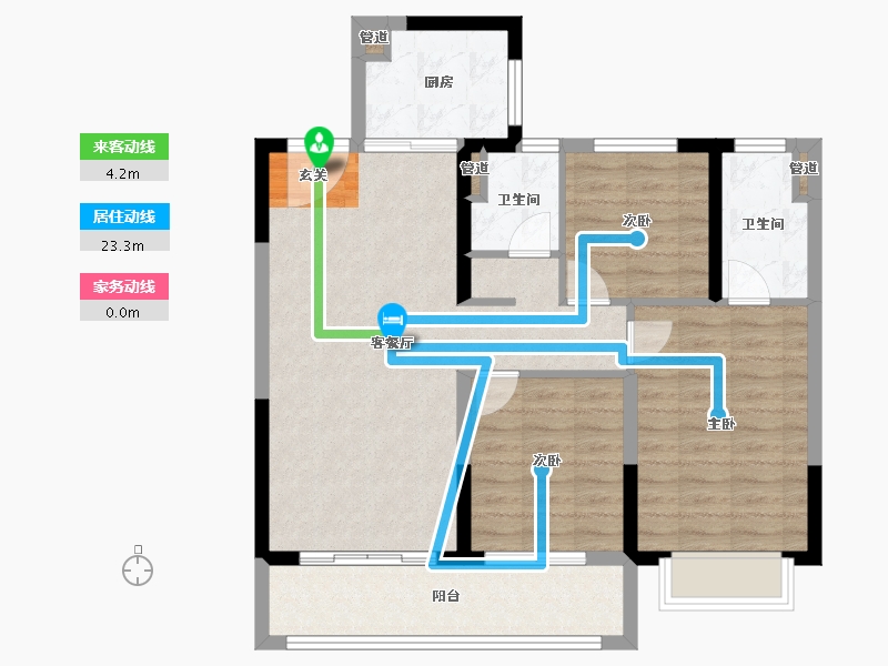 江苏省-南京市-江畔都会上城-84.00-户型库-动静线