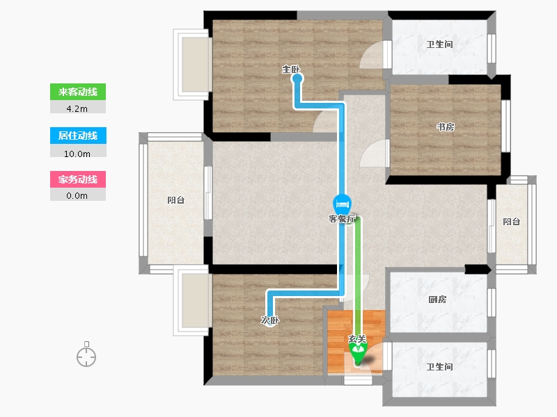 陕西省-汉中市-金泰.滨江花城-81.87-户型库-动静线