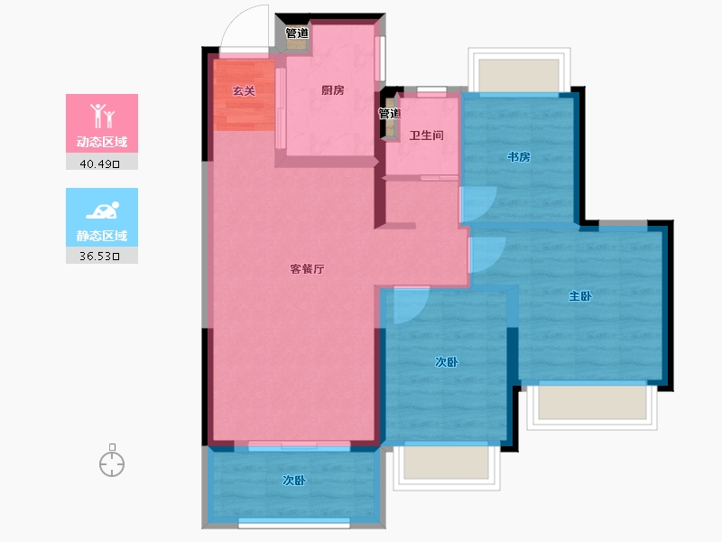 山东省-烟台市-紫樾府-69.02-户型库-动静分区