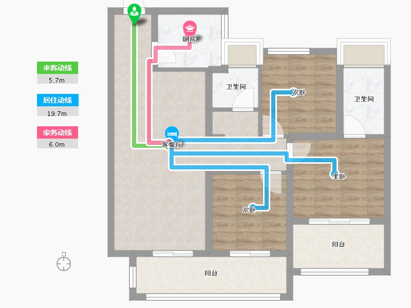 湖南省-长沙市-旭辉汇樾城-82.09-户型库-动静线