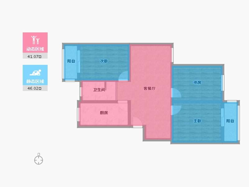 河北省-保定市-迎宾小区-76.75-户型库-动静分区