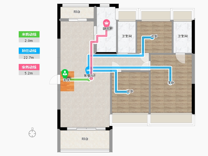 广东省-韶关市-丽景嘉园-95.87-户型库-动静线