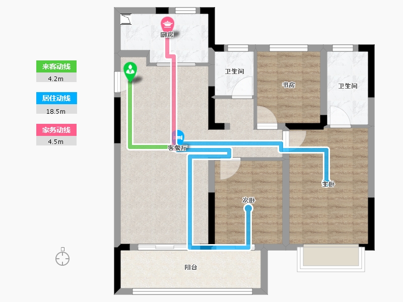 安徽省-合肥市-悦湖熙岸-79.69-户型库-动静线