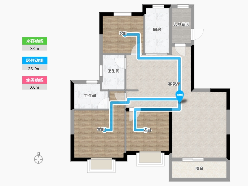 江苏省-无锡市-恒大悦珑湾-93.00-户型库-动静线