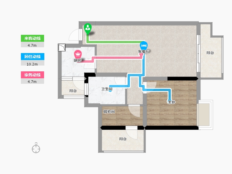 四川省-成都市-秦皇帝锦-60.31-户型库-动静线