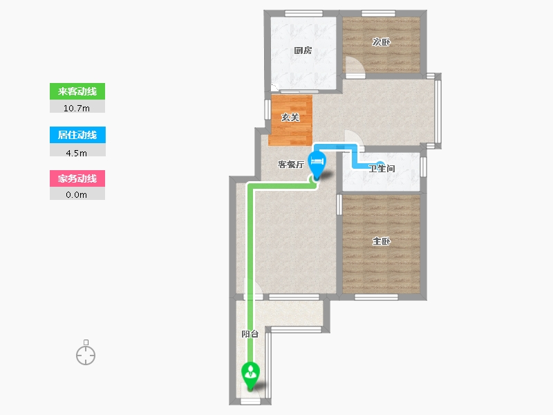 江苏省-南通市-首开缇香郡-76.38-户型库-动静线