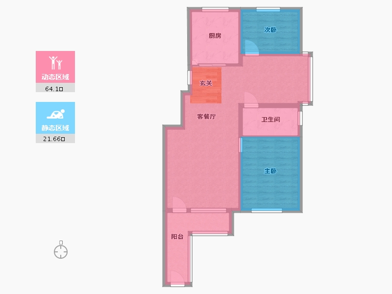 江苏省-南通市-首开缇香郡-76.38-户型库-动静分区