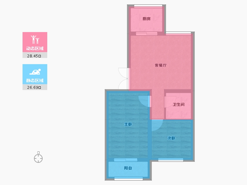 宁夏回族自治区-银川市-翡翠中央-48.75-户型库-动静分区