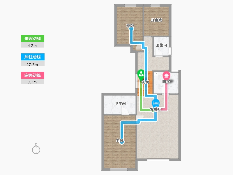 北京-北京市-西山上品湾MOMA-92.68-户型库-动静线