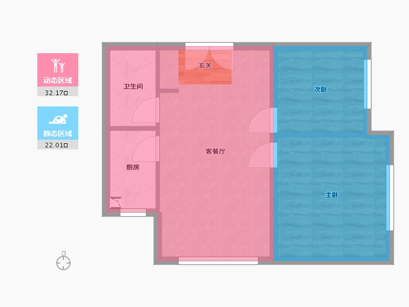 北京-北京市-融创・崇礼公馆-48.68-户型库-动静分区