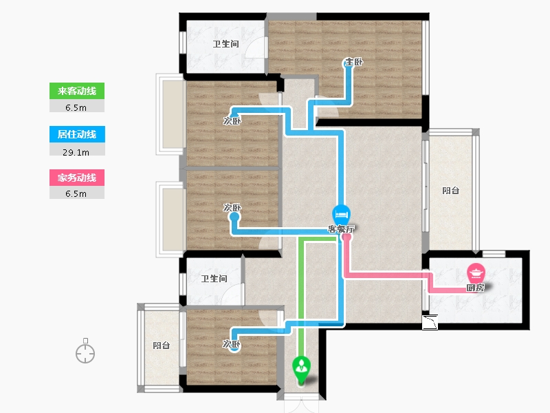 湖南省-长沙市-北辰三角洲-117.47-户型库-动静线