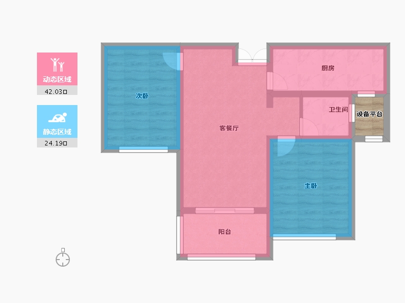 江苏省-无锡市-景湖天成-59.99-户型库-动静分区