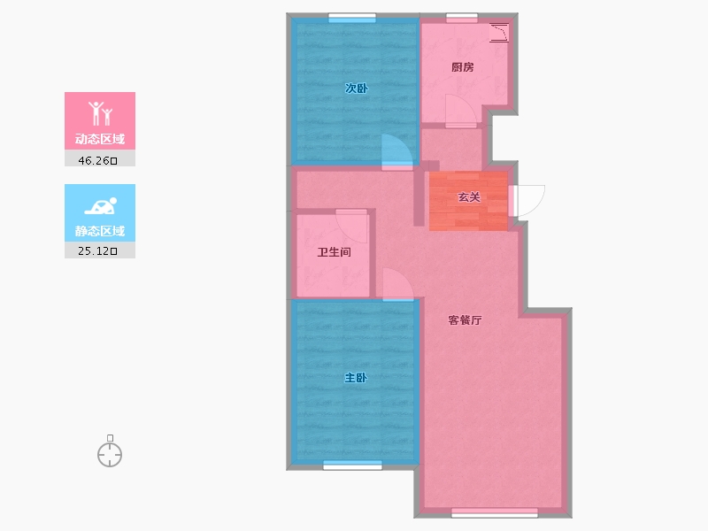 北京-北京市-中国铁建・梧桐浅山-63.50-户型库-动静分区