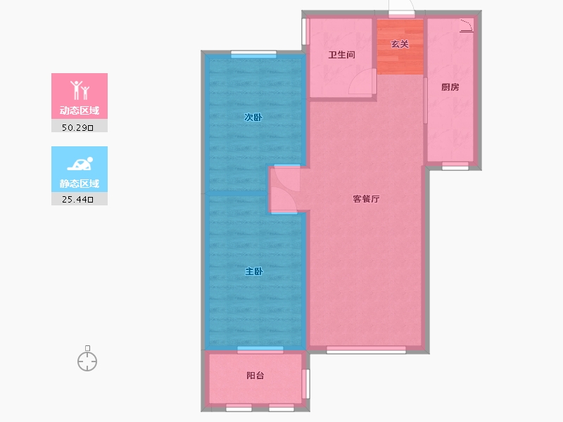 北京-北京市-京南首府-67.70-户型库-动静分区