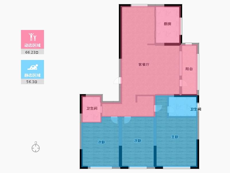 山东省-青岛市-骊山国际-109.99-户型库-动静分区