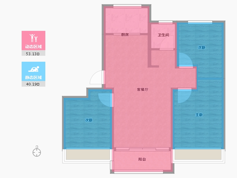 山东省-日照市-凯莱花园-84.01-户型库-动静分区