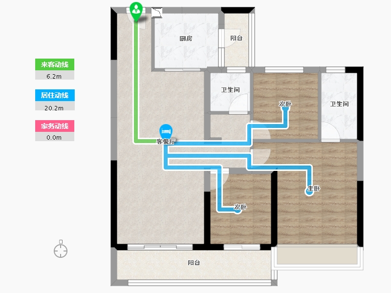 江苏省-镇江市-时代天汇-90.09-户型库-动静线