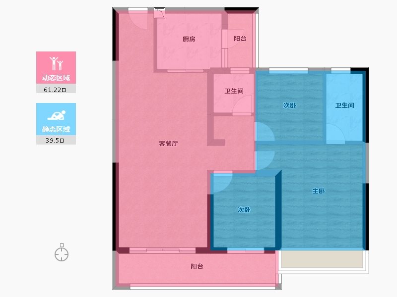 江苏省-镇江市-时代天汇-90.09-户型库-动静分区