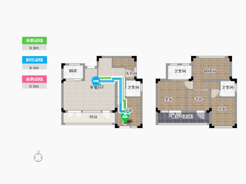 湖北省-武汉市-花博汇・桃李春风-126.40-户型库-动静线