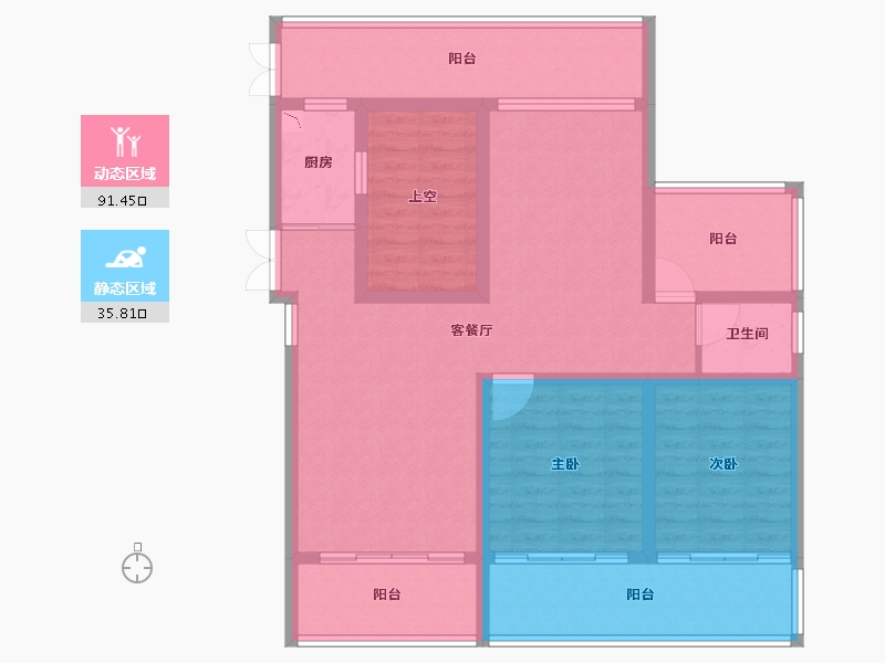 青海省-海南藏族自治州-观澜湖上东区Ⅱ区-112.81-户型库-动静分区