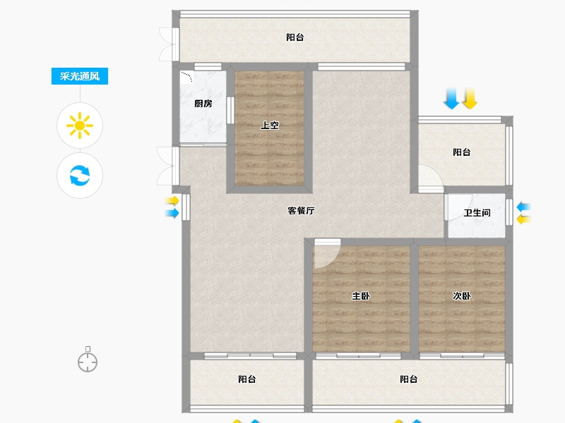 青海省-海南藏族自治州-观澜湖上东区Ⅱ区-112.81-户型库-采光通风