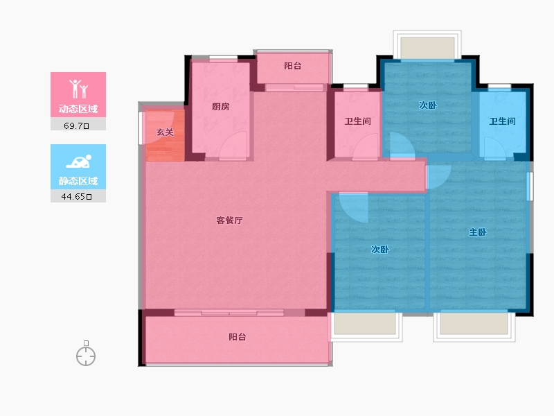 江西省-赣州市-凯旋・珑玺湾-104.00-户型库-动静分区