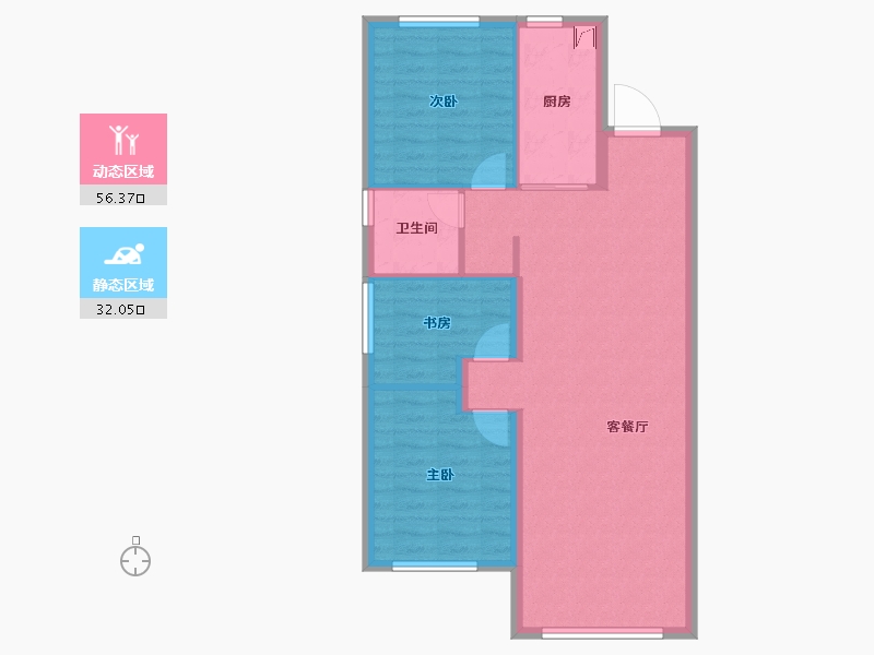 黑龙江省-哈尔滨市-华润置地・����御-80.02-户型库-动静分区