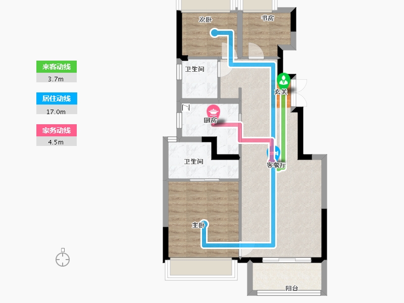 湖南省-长沙市-和泓桃李春风-70.53-户型库-动静线