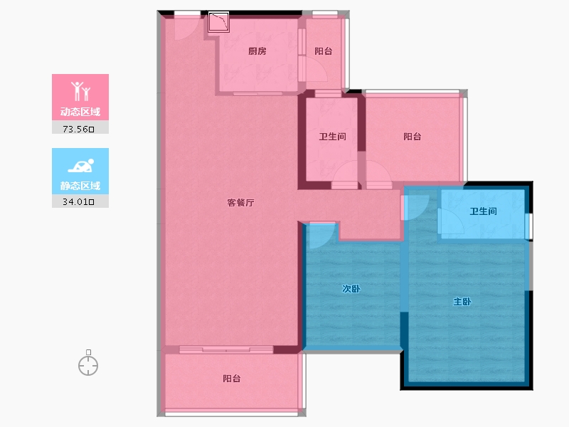 广西壮族自治区-玉林市-玉林奥园康城-95.74-户型库-动静分区