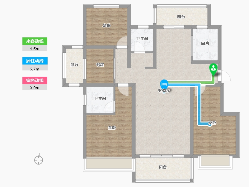 云南省-昭通市-晟景花园-110.00-户型库-动静线