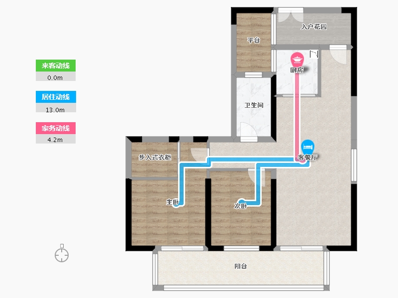 青海省-海南藏族自治州-观澜湖上东区Ⅱ区-86.83-户型库-动静线