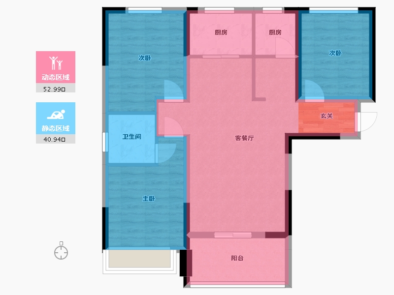 河南省-洛阳市-京熙帝景三期-83.64-户型库-动静分区