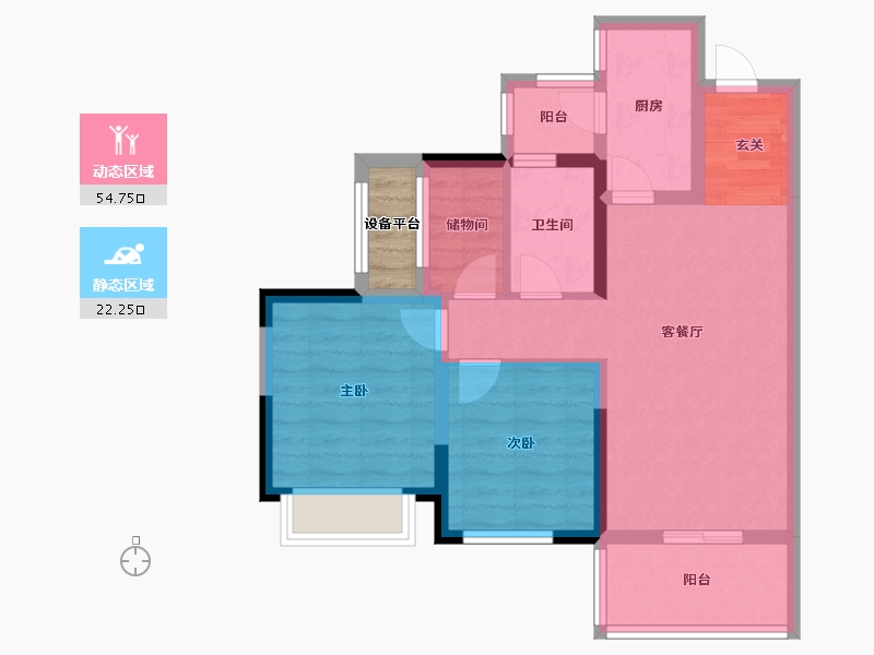 四川省-眉山市-江口水镇二期-69.76-户型库-动静分区