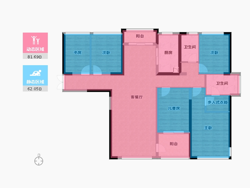 江西省-赣州市-中航云府-128.40-户型库-动静分区