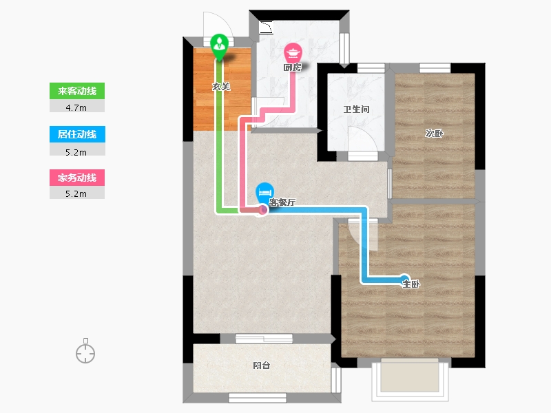 浙江省-嘉兴市-旭弘春熙苑-54.01-户型库-动静线