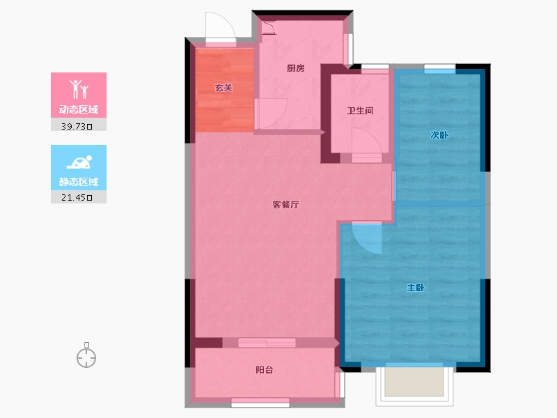 浙江省-嘉兴市-旭弘春熙苑-54.01-户型库-动静分区