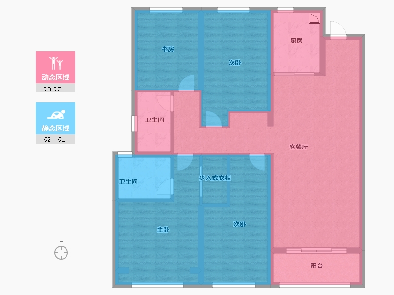 浙江省-温州市-九山金茂府-107.99-户型库-动静分区