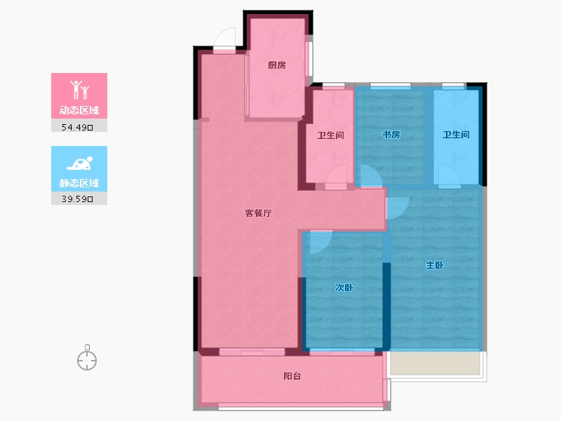 浙江省-温州市-外滩江月湾-84.00-户型库-动静分区