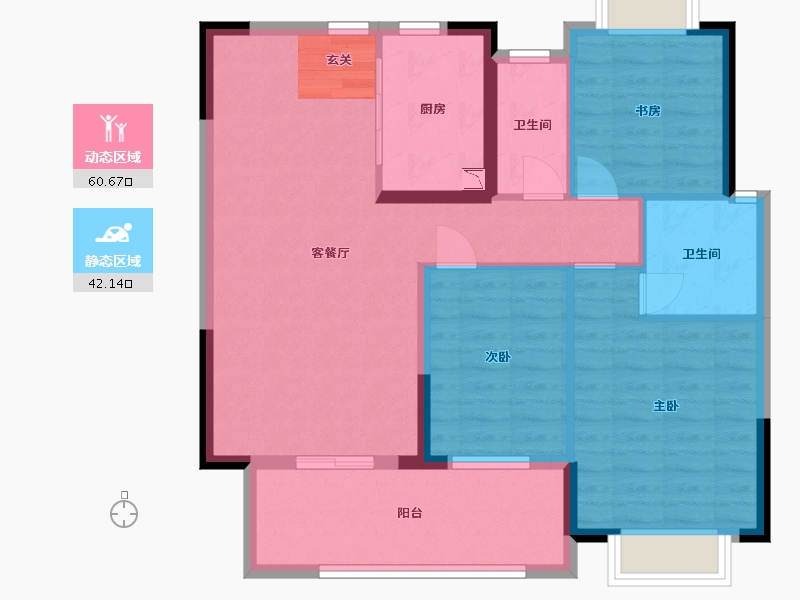 河南省-南阳市-新野一品金麟府-92.81-户型库-动静分区