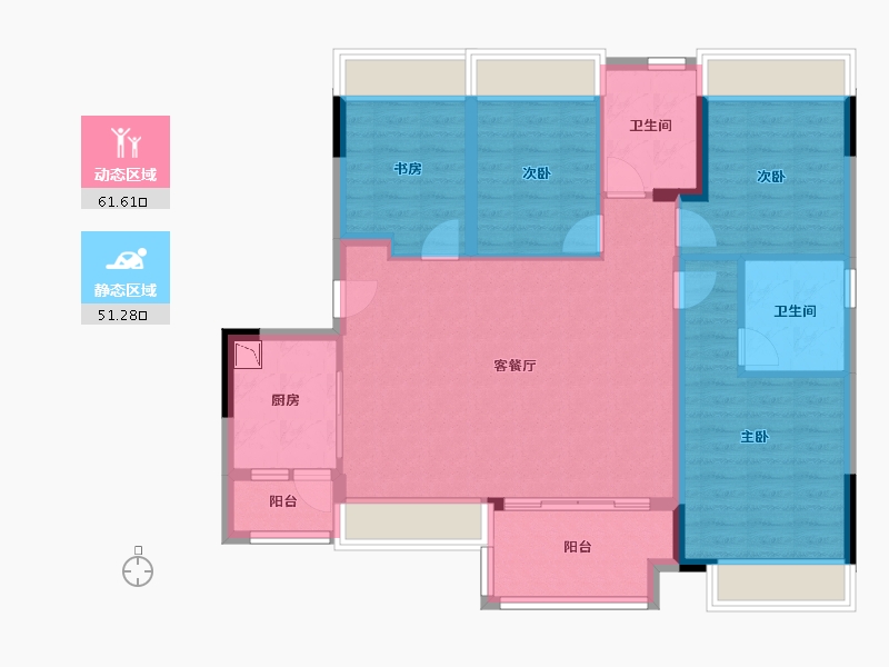 广东省-中山市-澜溪泮岛-101.46-户型库-动静分区