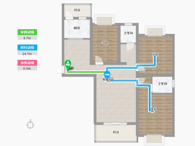 河南省-信阳市-碧海名居-95.47-户型库-动静线