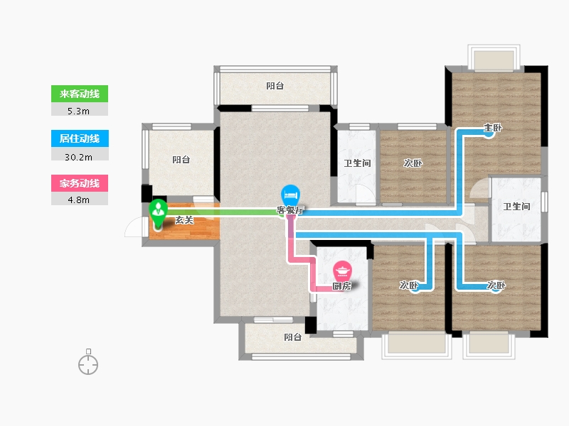 广西壮族自治区-钦州市-敏捷・珑�h湾-120.52-户型库-动静线